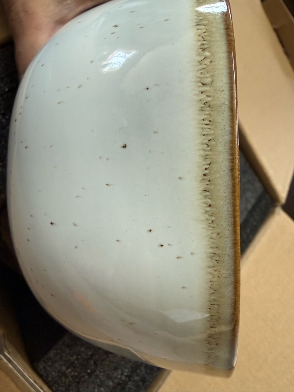 Hearth & Hand 4 Pk.  22 oz Stoneware Reactive Glaze Cereal Bowl Set Cream - NIB - Picture 7 of 7
